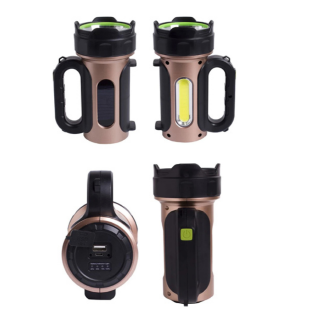 Ручний фонар T93-LED+COB, Білий, Червоний, powerbank, Li-Ion акум., сон., батарея, ЗУmicroUSB,