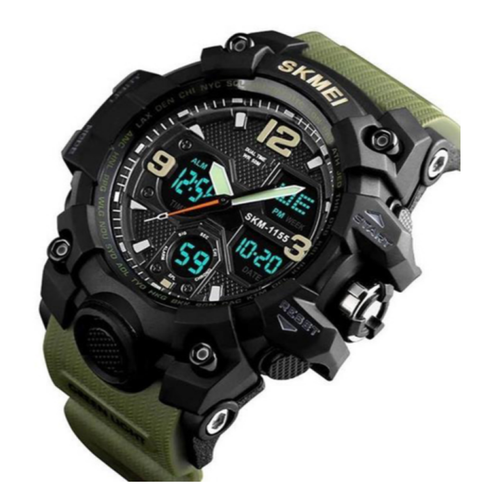 Годинники наручні SKMEI 1155BAG, ARMY GREEN, 9290