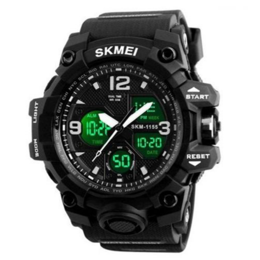 Годинники наручні SKMEI 1155BBK, ЧОРНИЙ, 6025