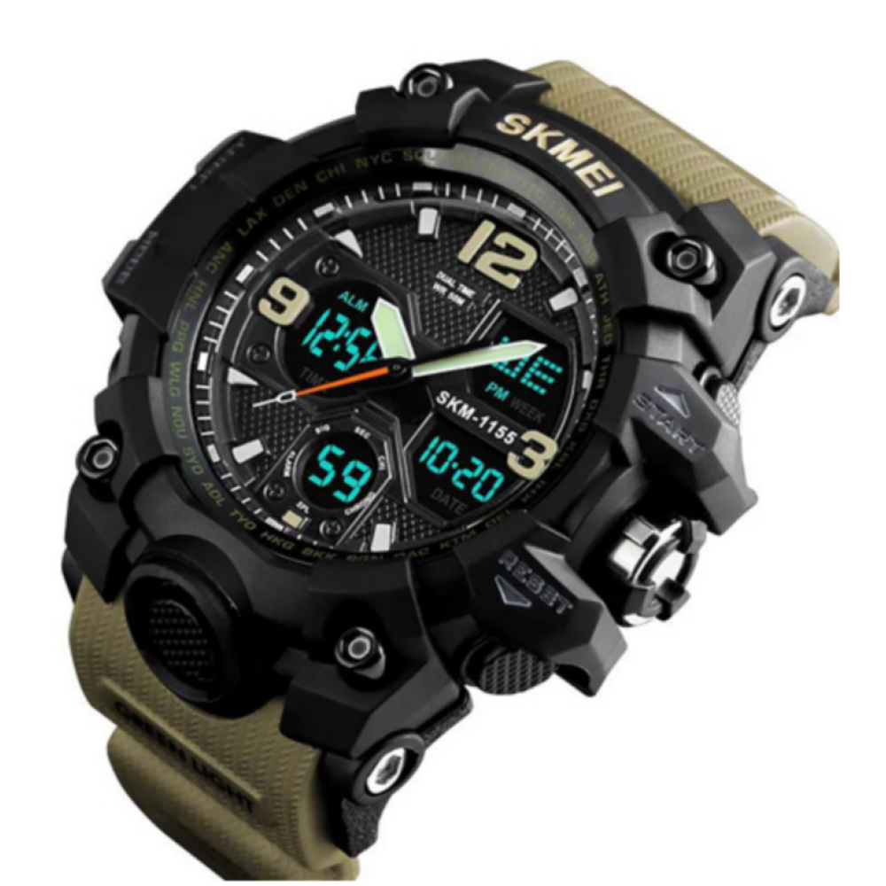 Годинники наручні SKMEI 1155BKH, KHAKI, 9734