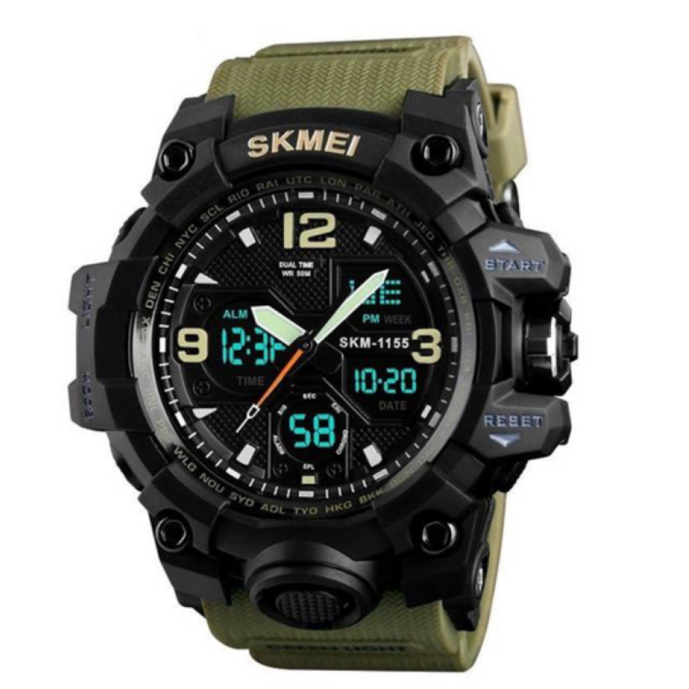 Годинники наручні SKMEI 1155BKH, KHAKI, 9734