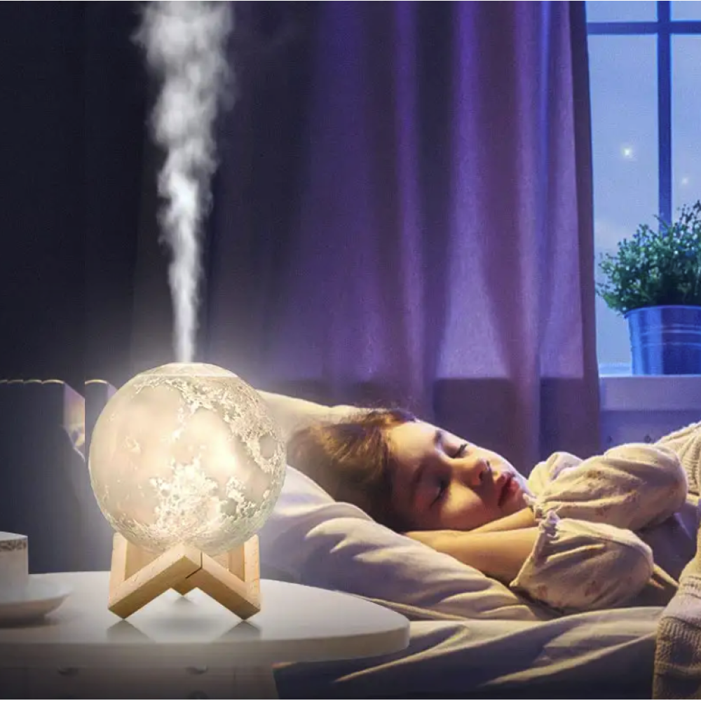 Нічник - зволожувач повітря Луна 3D Moon Lamp RGB, USB, 6727-2