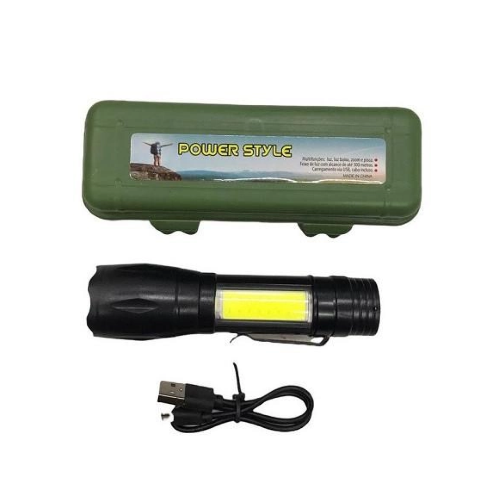Ручний ліхтар Police BL-T629S, ЗУ microUSB, Zoom