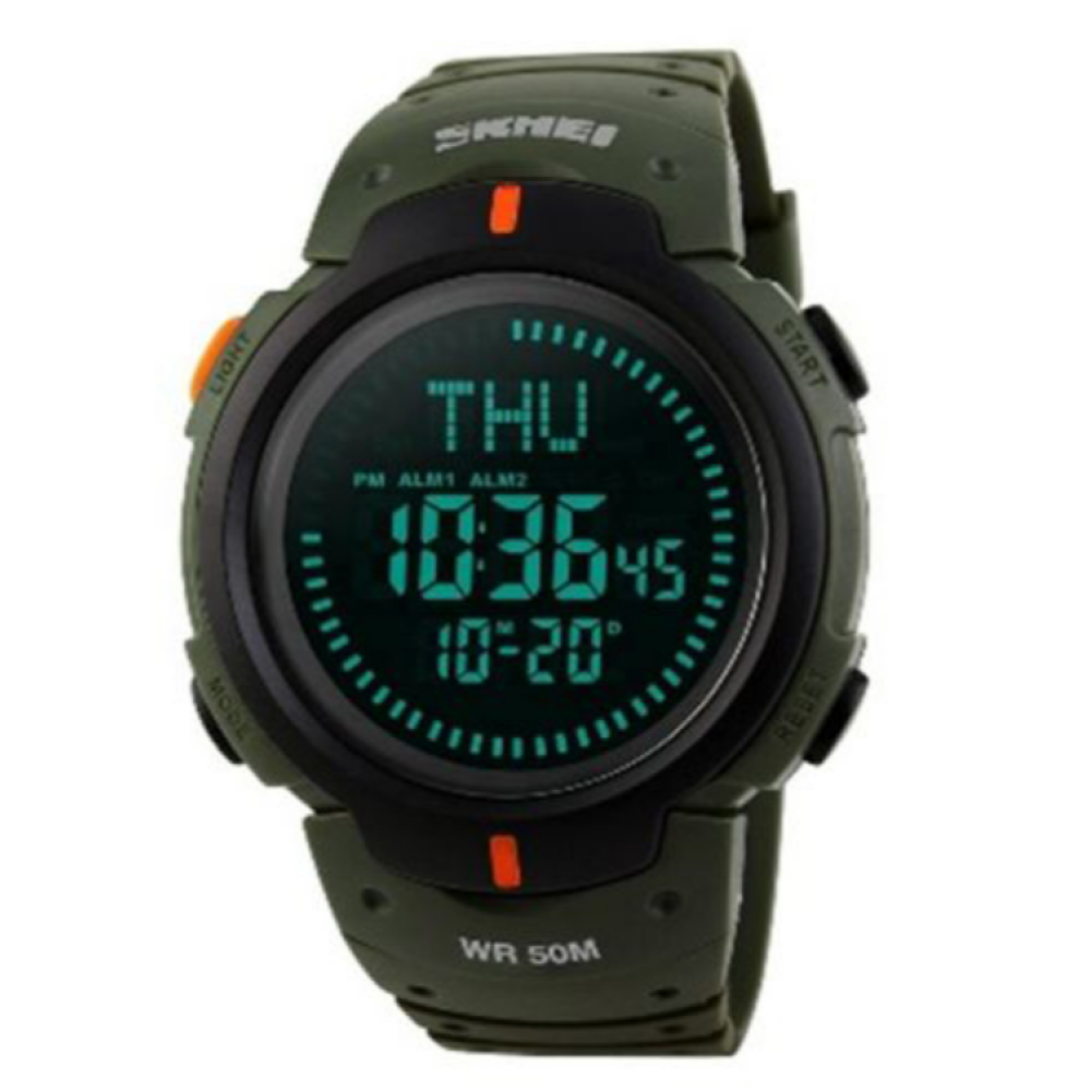 Годинники наручні SKMEI 1231AG, ARMY GREEN, Компас, 9738