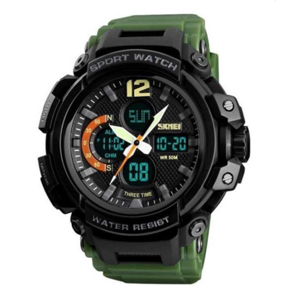 Годинники наручні SKMEI 1343AG, ARMY GREEN, 9744