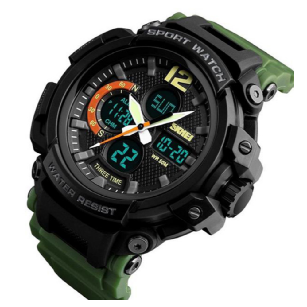 Годинники наручні SKMEI 1343AG, ARMY GREEN, 9744