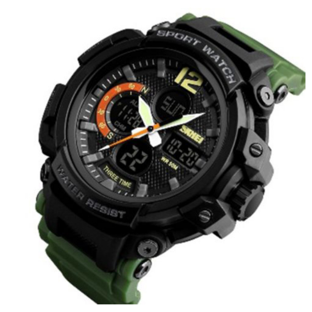 Годинники наручні SKMEI 1343AG, ARMY GREEN, 9744