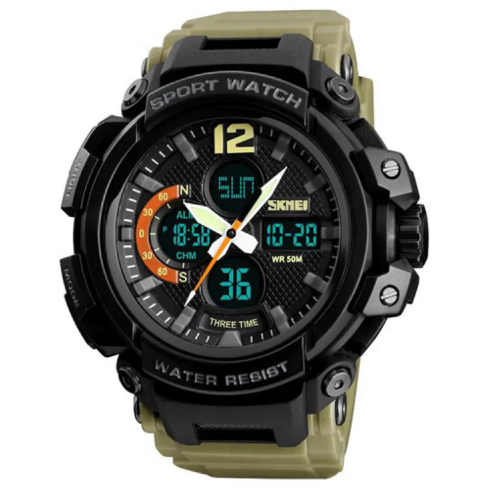Годинники наручні SKMEI 1343KH, KHAKI, 9746