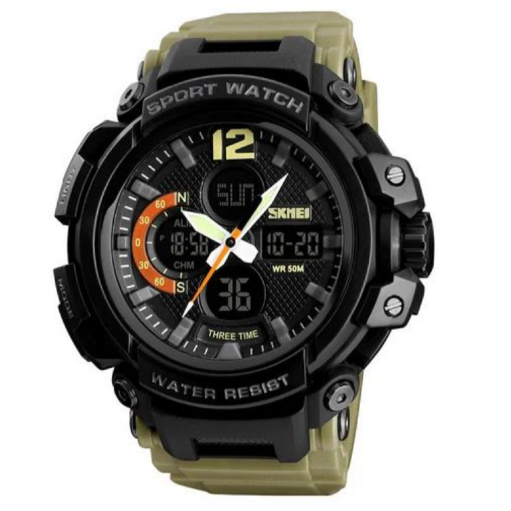 Годинники наручні SKMEI 1343KH, KHAKI, 9746