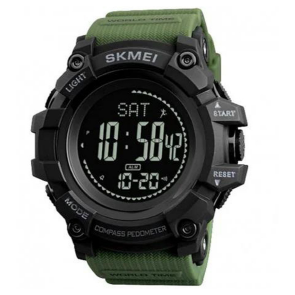 Годинники наручні SKMEI 1356AG, ARMY GREEN, Компас, 9748