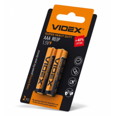 Батарейка Videx R3/AAA, сольова, 2шт