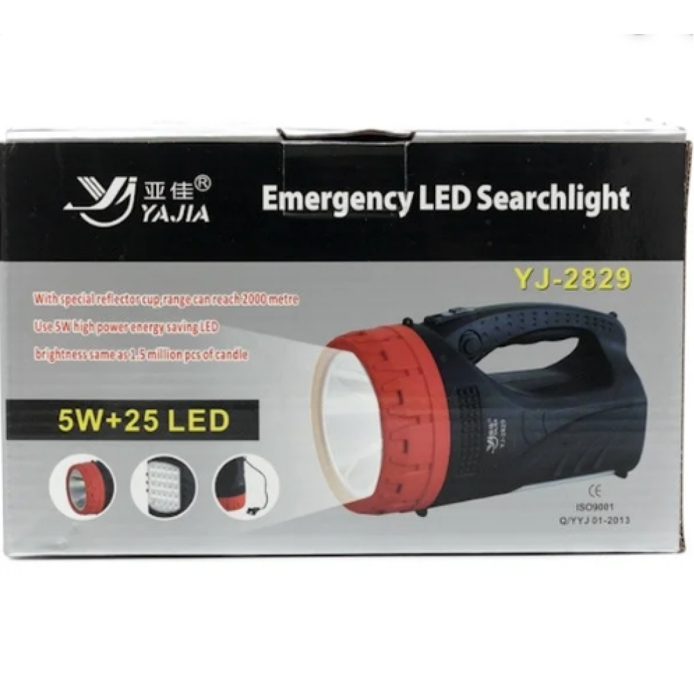 Ручний ліхтар Yajia YJ-2829TP, Акумулятор, 5W+28SMD LED