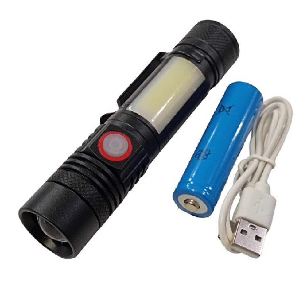 Ручний ліхтар Rablex RB242, бічне підсвічування, type-c, акк.18560, Type-C, Cob+T6