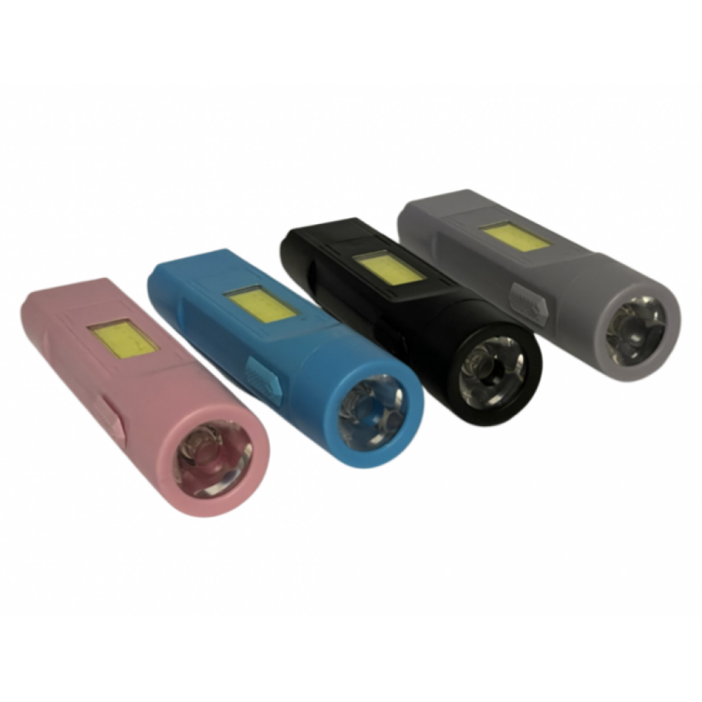 Ручний ліхтар PL-099, LED+COB, USB, акум.