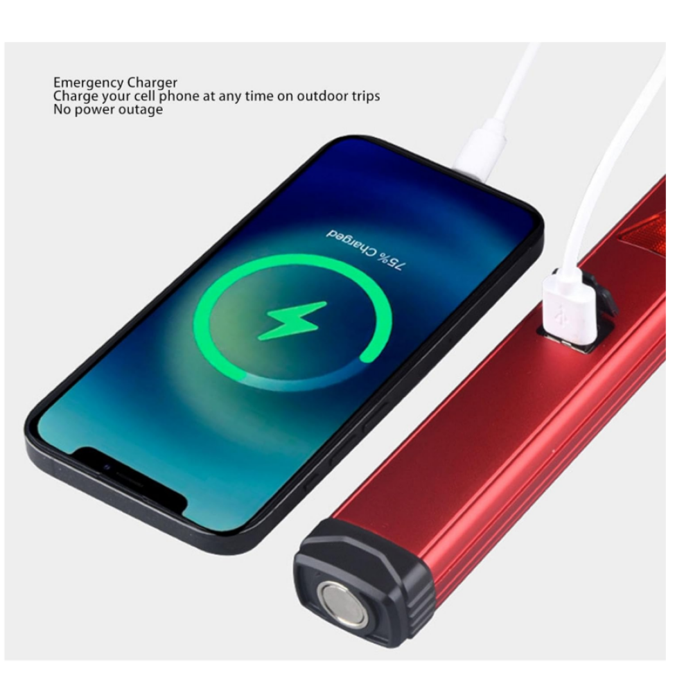 Ручний ліхтар YD2303, PL-376, LED+COB, ЗУ Type-C, акум. Power Bank