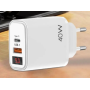 СЗУ Мережева зарядна пристрій PD PKG050 40W QC3.0 LED