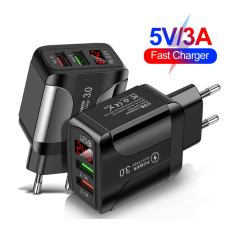 СЗУ Мережева зарядна пристрій PD PKG025 20W, 2*USB, QC3.0 LED