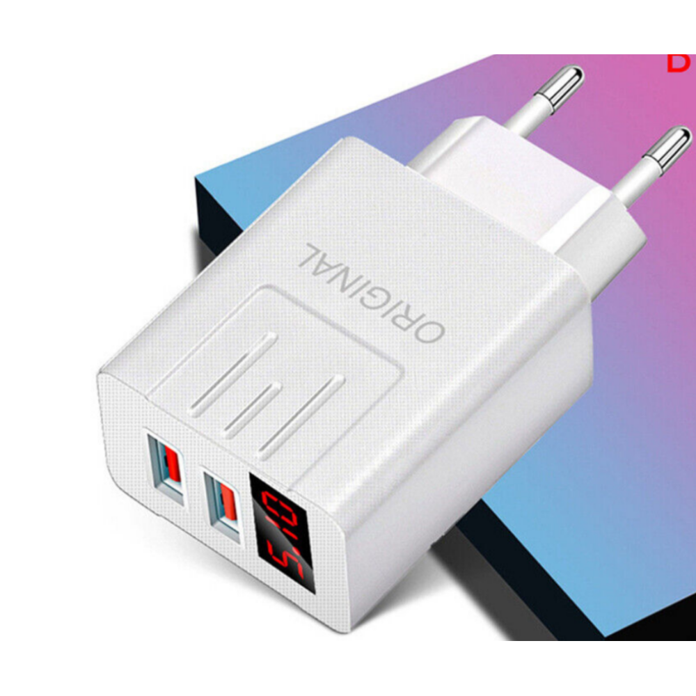 СЗУ Мережева зарядна пристрій PD APD-2S, 2*USB, LED