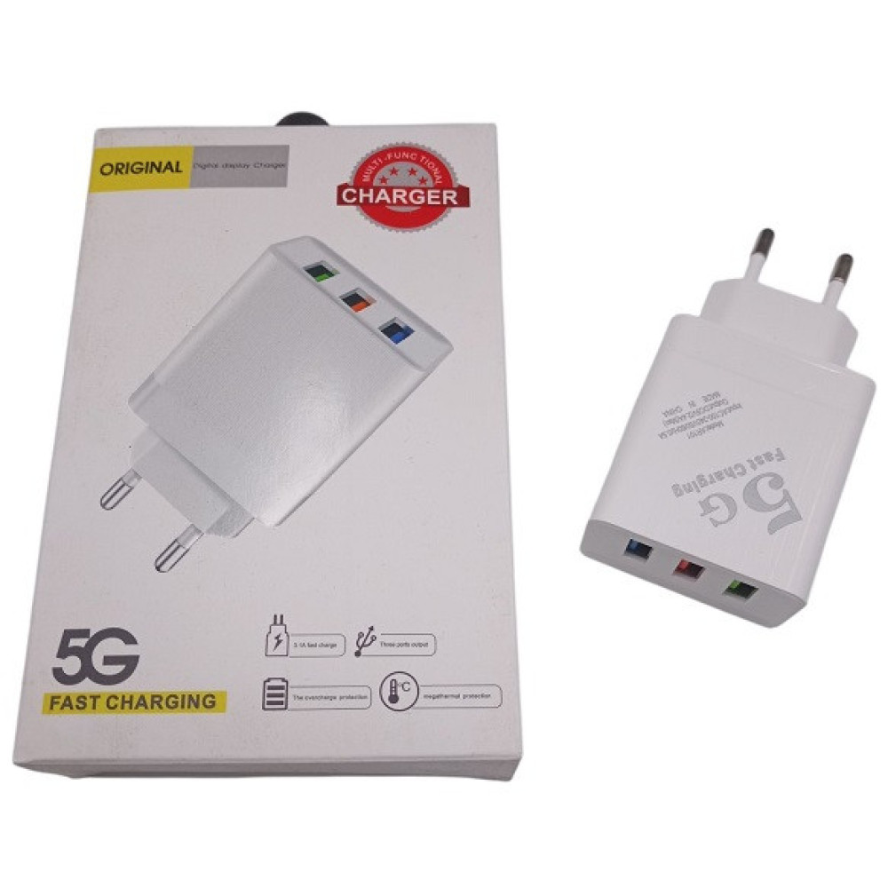 СЗУ Мережева зарядна пристрій PD AR101 5G, 3*USB,