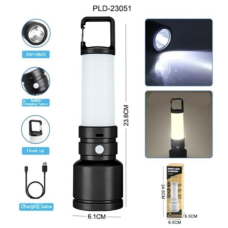 Ручний ліхтар CH-23051-3W+SMD, Li-Ion акум., карабін, ЗУ Type-C