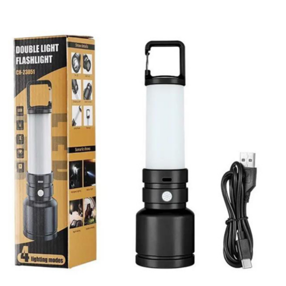 Ручний ліхтар CH-23051-3W+SMD, Li-Ion акум., карабін, ЗУ Type-C
