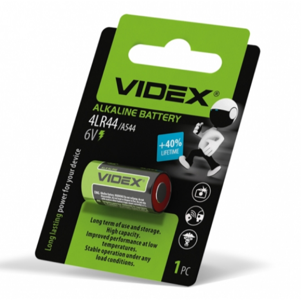 Батарейка Videx 4LR44/A544 / Алкалінова