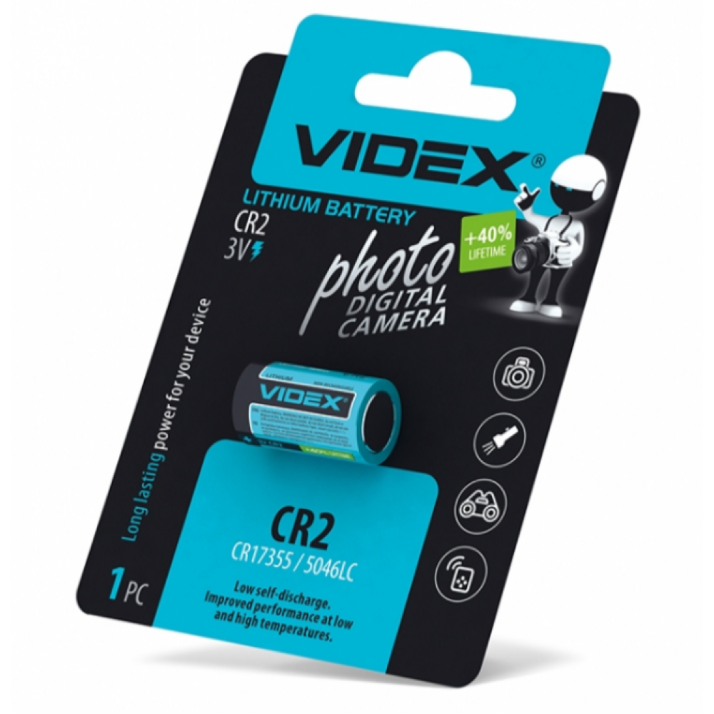 Літієва батарейка Videx CR2