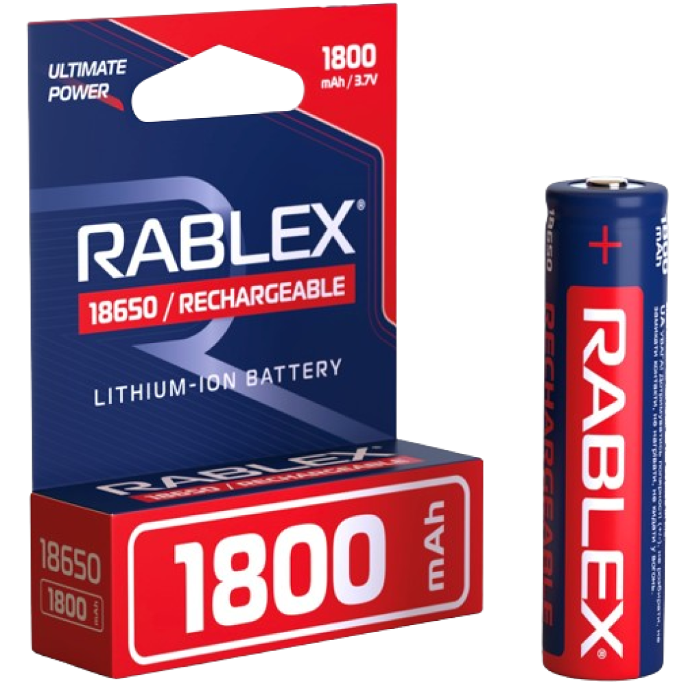 Акумулятор Rablex 18650 Li-ion 1800mAh 3.7v