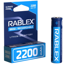 Акумулятор Rablex 18650 Li-ion 2200mAh з ЗАХИСТОМ 3.7v