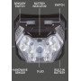 Налобний ліхтар Rablex RB952, жовтий+білий+червоний, 3хTG+8хLED+2хRED LED, Сенсор, акум, Type-C Налобний ліхтар Rablex RB952, жовтий+білий+червоний, 3хTG+8хLED+2хRED LED, Сенсор, акум, Type-C