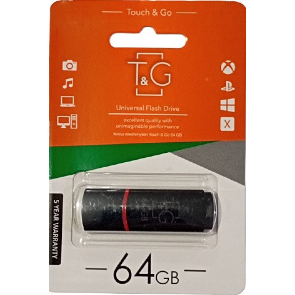 USB флеш накопичувач T&G 64GB/ TG011-64GBBL (Гарантія 3 роки)