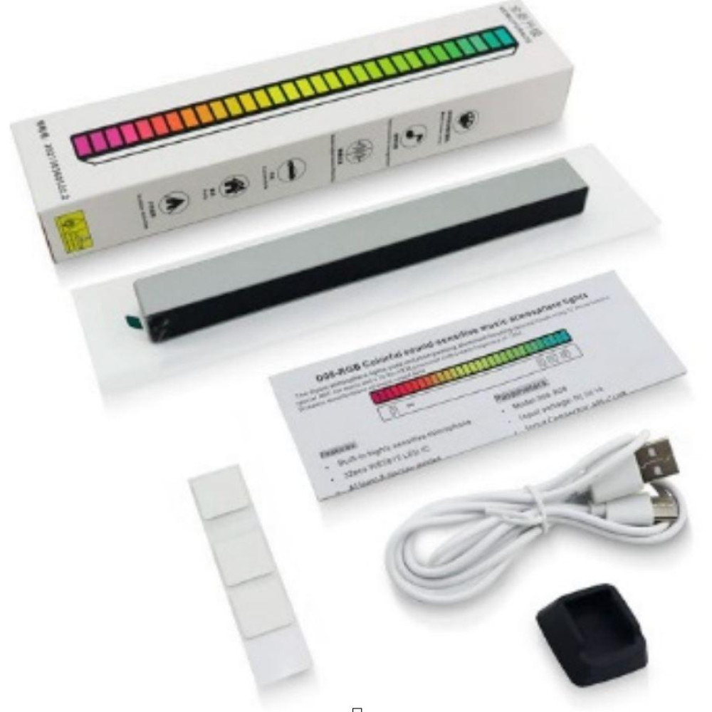 Світлодіодний еквалайзер D08 - RGB, активується музикою, 32-бітний VU
