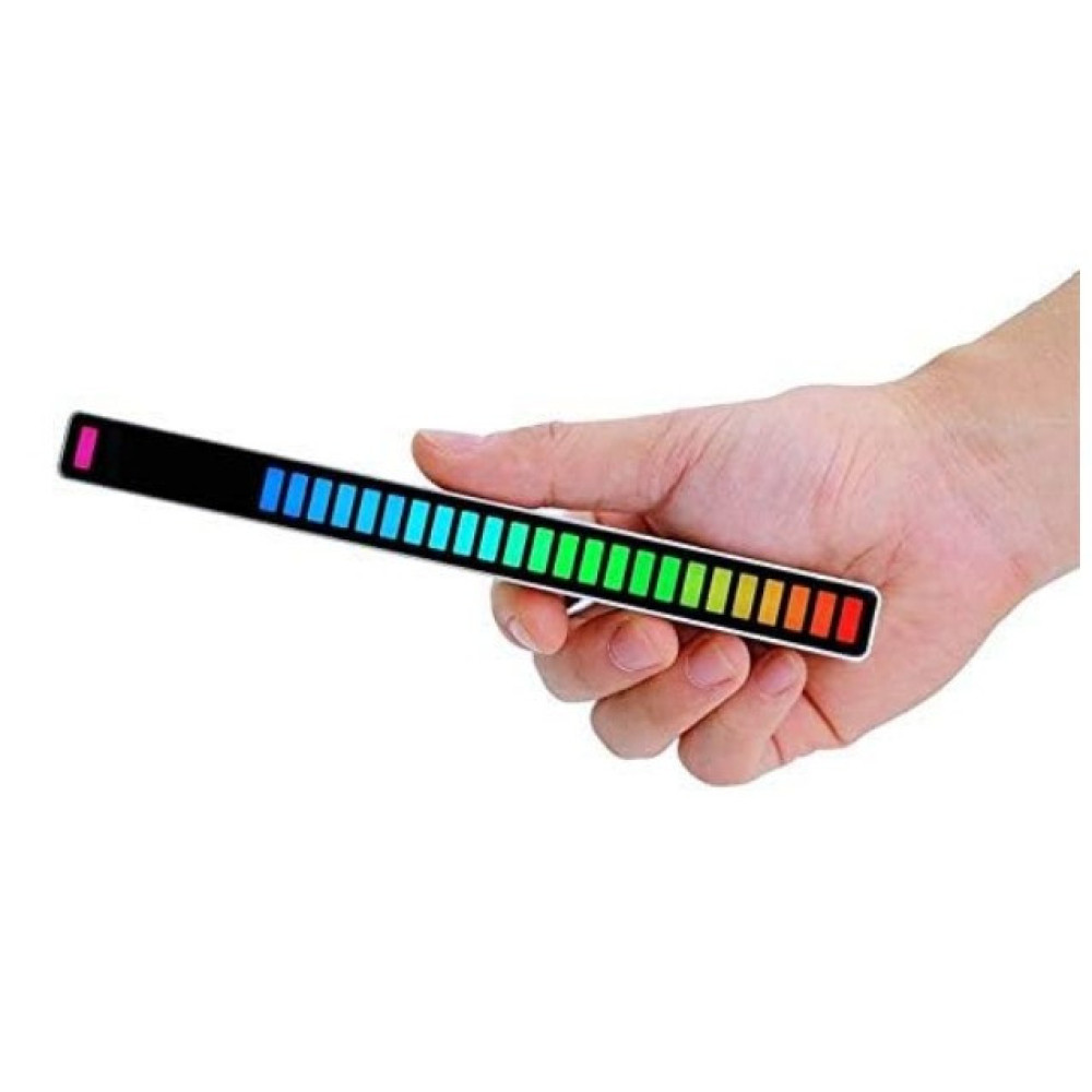 Світлодіодний еквалайзер D08 - RGB, активується музикою, 32-бітний VU