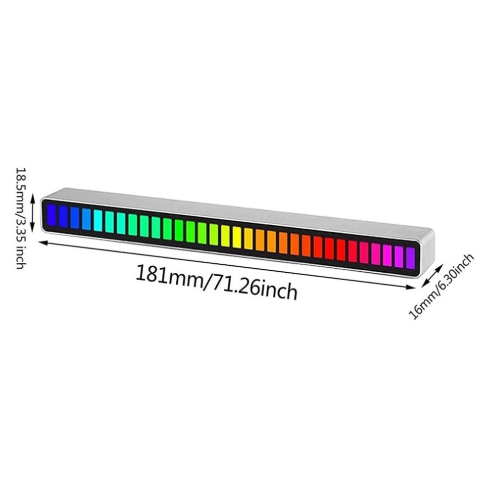 Світлодіодний еквалайзер D08 - RGB, активується музикою, 32-бітний VU