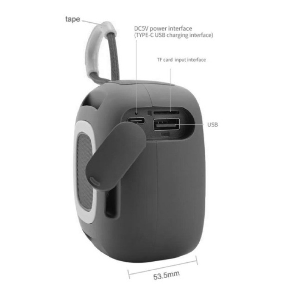 Портативна бездротова колонка TG659, Bluetooth, Чорна