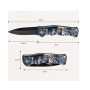Ніж складний Knifes Skull 4760X -1