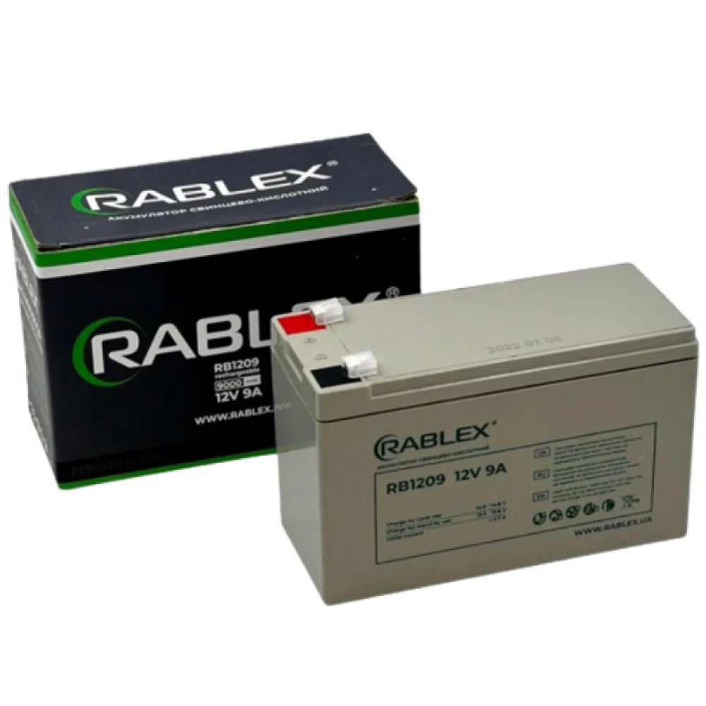 Акумуляторна батарея Rablex 12V 9Ah (RB1209), свинцево-кислотна (SLA)
