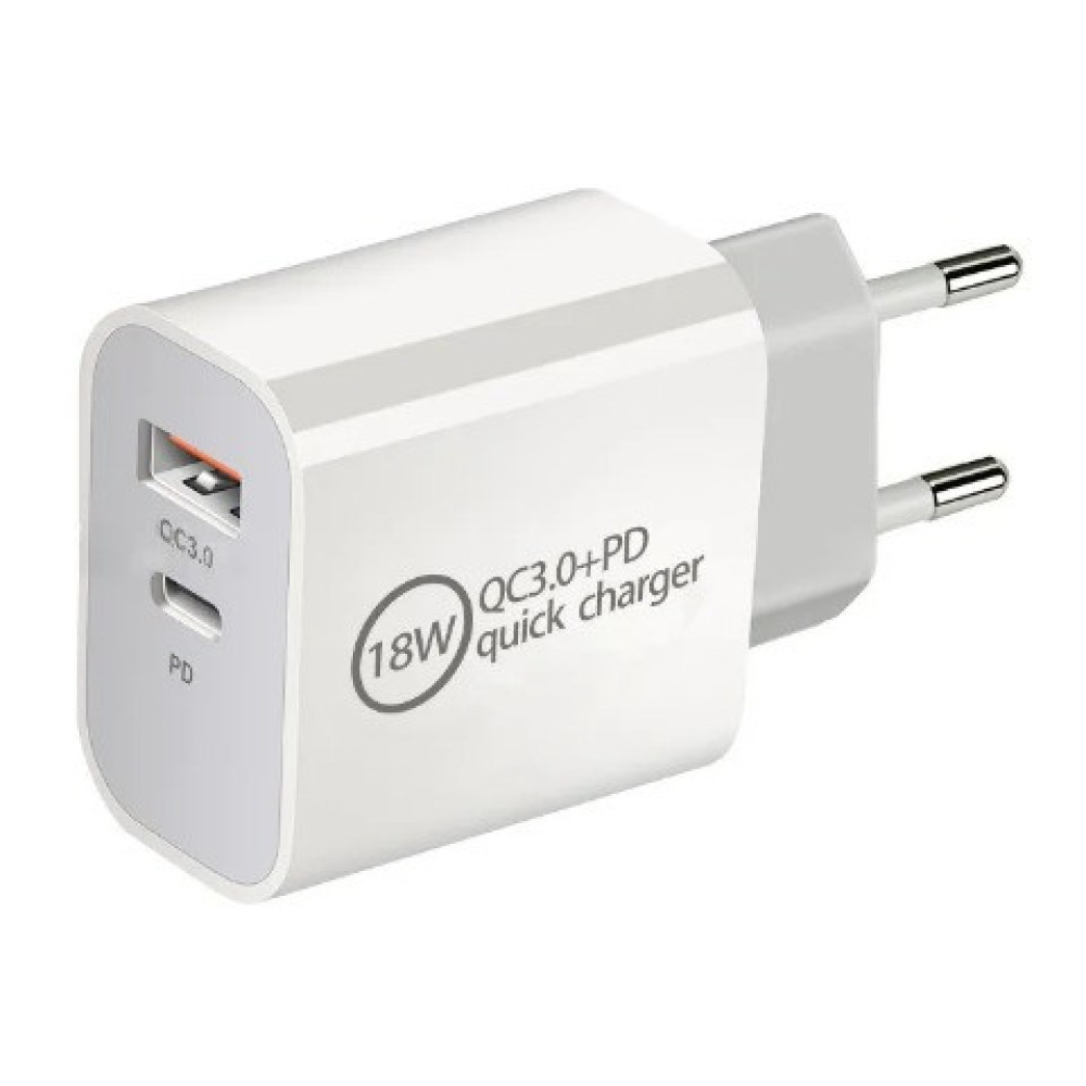СЗУ Мережева зарядна пристрій USB x 1 PD x 1 A113 QC3.0 20W