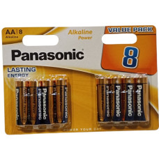 Батарейка Panasonic LR6, AA, Алюмінієва, 8 штук