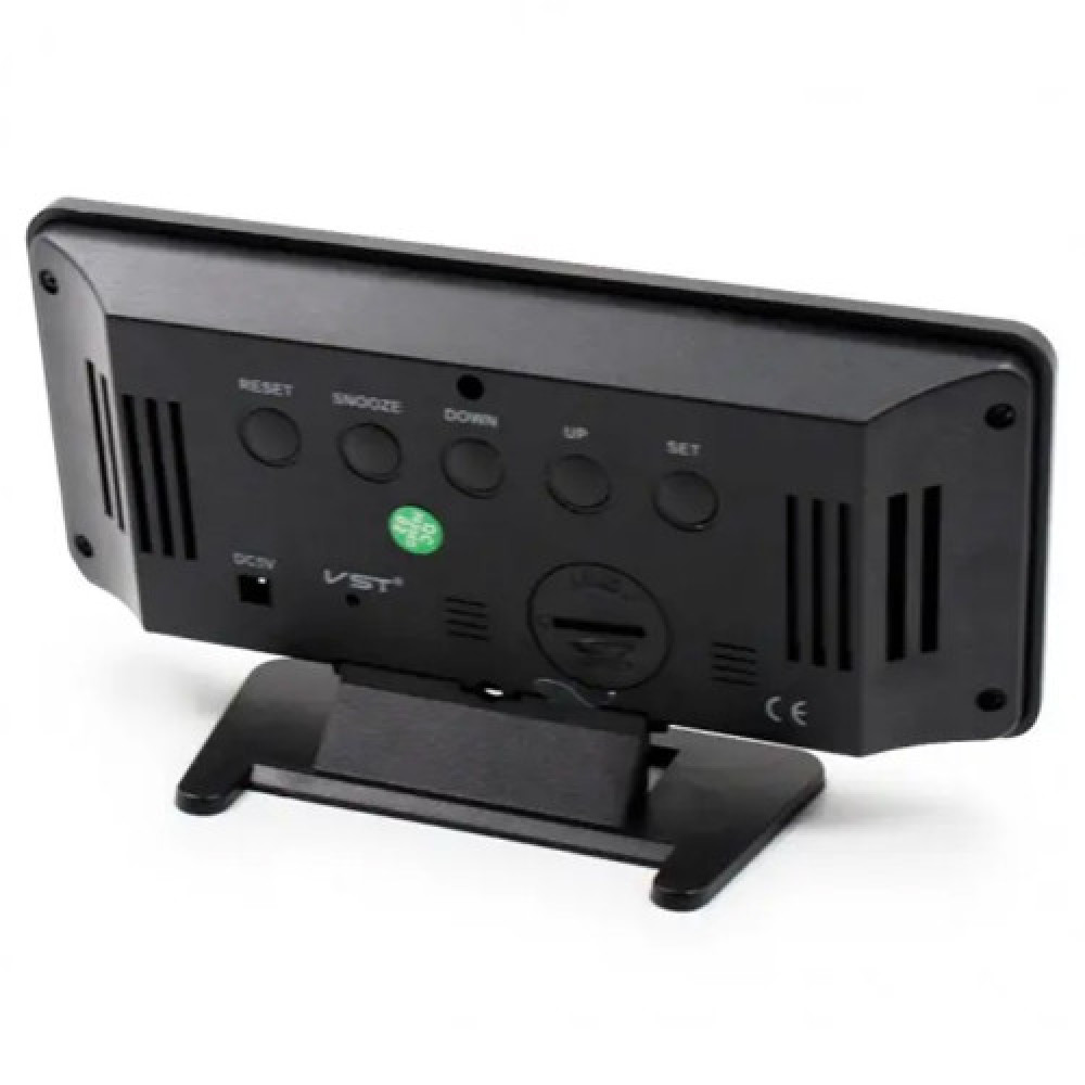 Годинники електронні VST-888Y зелений, температура, вологість USB