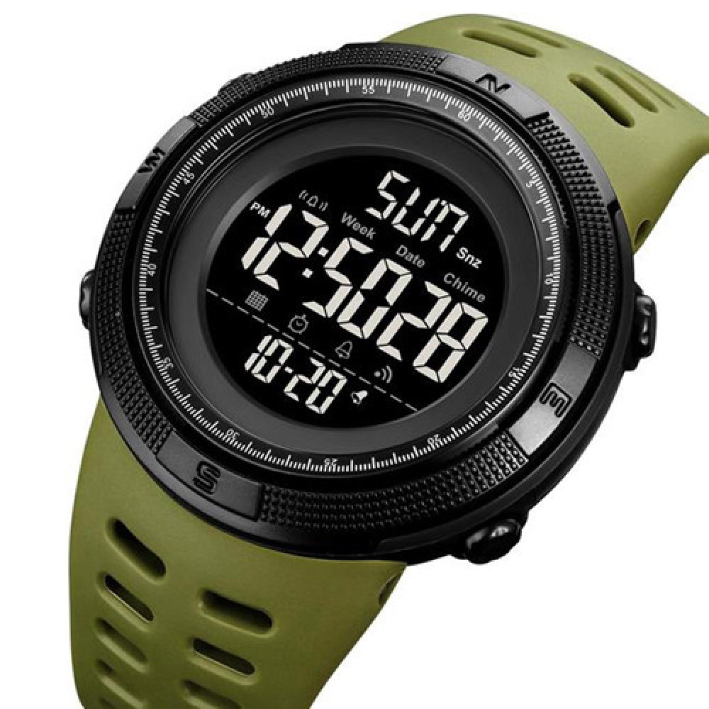Годинники наручні SKMEI 2070AGWT, ARMY GREEN-BLACK, 9304