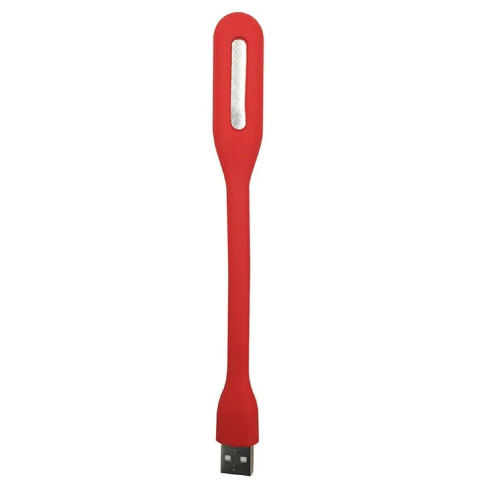 USB LED підсвітка-лампа для ноутбука, повербанка гнучка ЧЕРВОНА