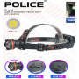 Налобний ліхтар Police PL-154, P50, 3х18650 акум, Type-C