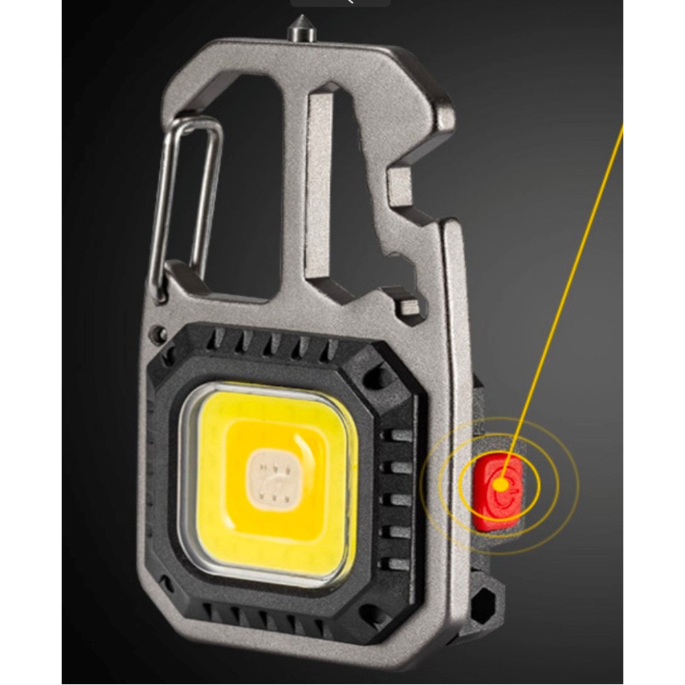 Ліхтар для кемпінгу PL412, W5137 COB, жовтий, червоний, type-c, індикатор, карабін, мультитул