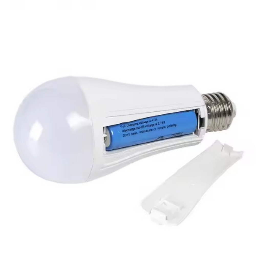 Лампа кемпінг в цоколь PL-20W E27, 20W, 2x18650, AC/DC, з ковпачком