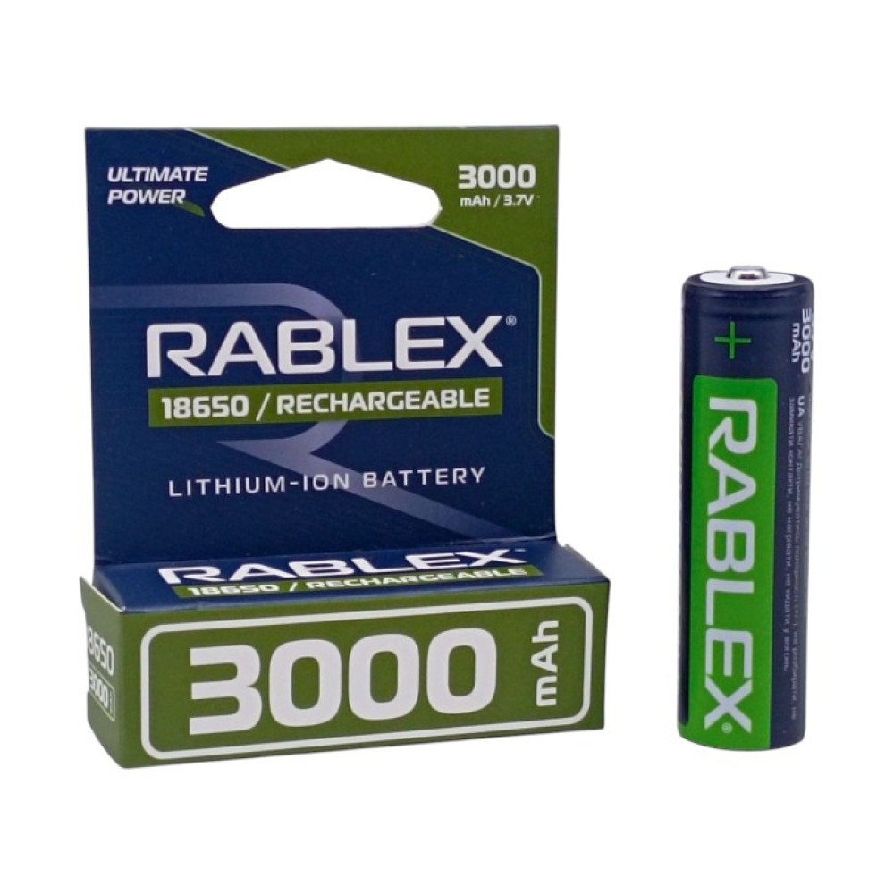 Акумулятор Rablex 18650 Li-ion 3000mAh Li-ION 3.7v