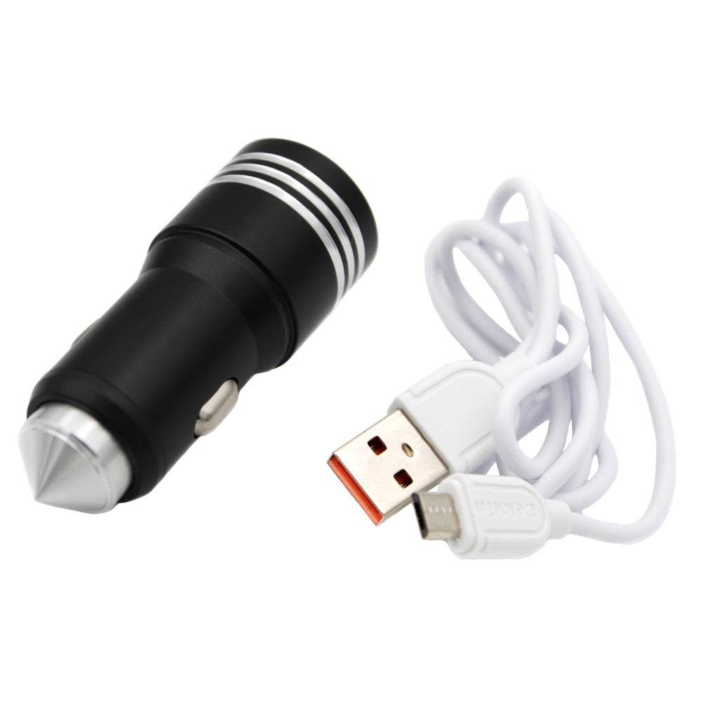Автомобільний зарядний пристрій USB x 2 Dekkin DK-19