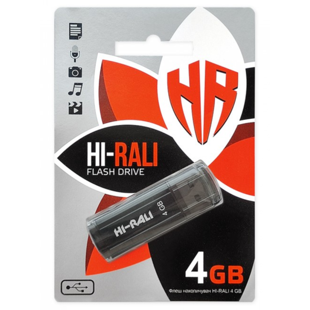USB флеш накопичувач Hi-Rali 4GB/ HI-4GBSTBK (Гарантія 3 роки)