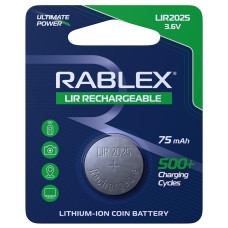 Акумулятор батарейка Rablex LIR2025 3.6v 75mAh