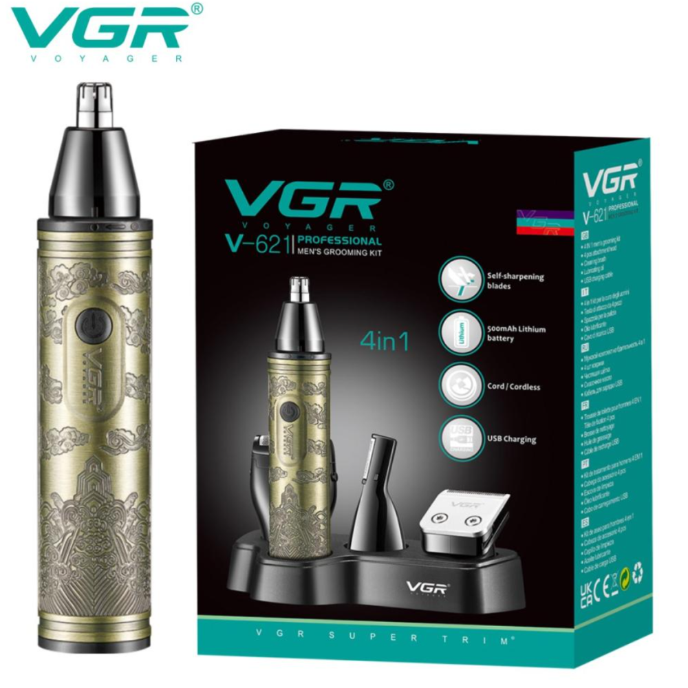 Тример для бороди носа вух VGR V-621